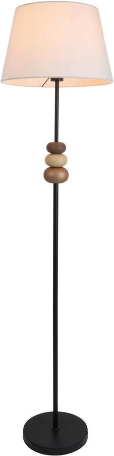 Näve Staande lamp Elina H: 155cm stoffen kap wit E27 max. 40W snoer 180cm zwart (1 stuk) - Foto 4