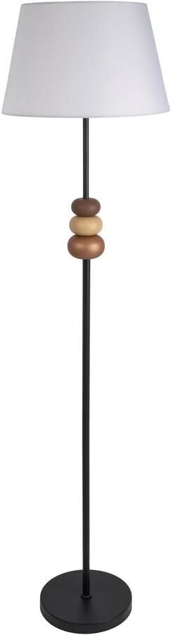 Näve Staande lamp Elina H: 155cm stoffen kap wit E27 max. 40W snoer 180cm zwart (1 stuk) - Foto 2