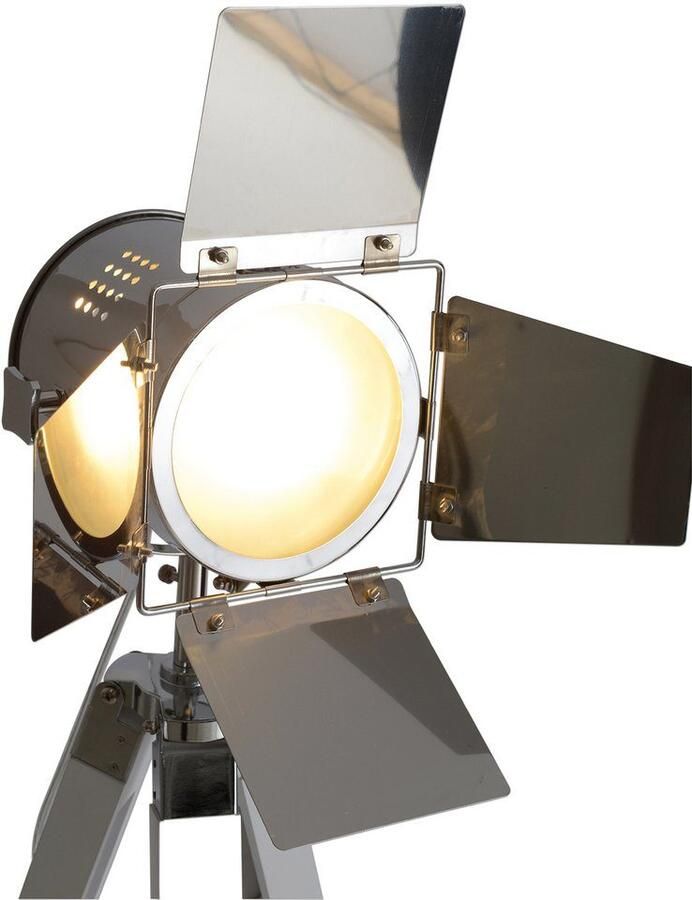Näve Staande lamp Hollywood Staande lamp driepoot van hout lamp in hoogte verstelbaar draaibaar - Foto 3