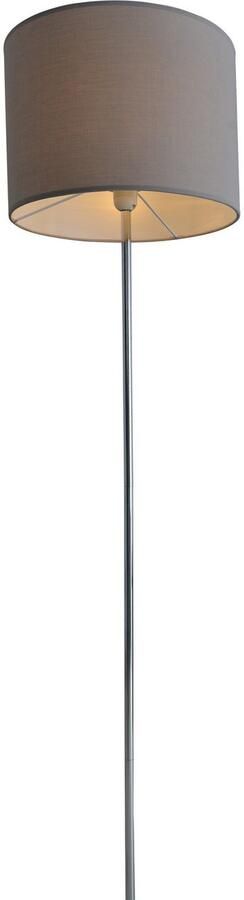 Näve Staande lamp New York Hoogte 160 cm diameter 34 5 cm 1x E27 max 40W kap grijs frame chroom (1 stuk) - Foto 2