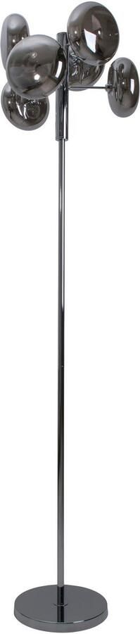 Näve Staande lamp ORION 6-armig g9 glazen kappen rook chroom toevoer 200cm met voetenschakelaar (1 stuk) - Foto 7