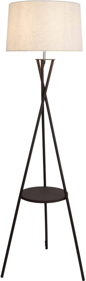 Näve Staande lamp Tora met geïntegreerde tafel frame roest aansluiting zwart excl. 1x e27 (1 stuk) - Foto 2