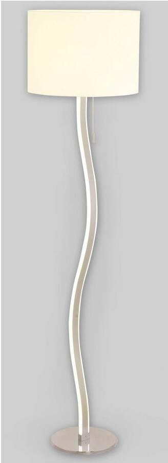 Näve Staande ledlamp AURELIA excl. 1x e27 max. 60w incl. led hoogte 163 cm kap wit d: 40 cm (1 stuk)