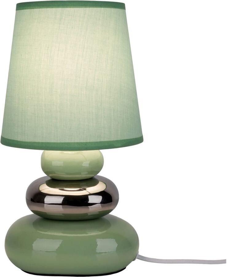 Näve Tafellamp Stoney met keramieken voet en textielen kap 1xe14 max.40 w (1 stuk) - Foto 2