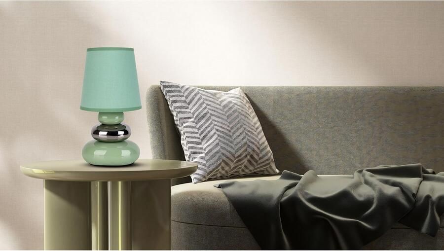 Näve Tafellamp Stoney met keramieken voet en textielen kap 1xe14 max.40 w (1 stuk) - Foto 4