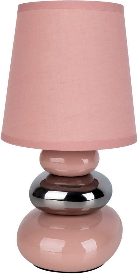 Näve Tafellamp Stoney met keramieken voet en textielen kap 1xe14 max.40 w (1 stuk) - Foto 5