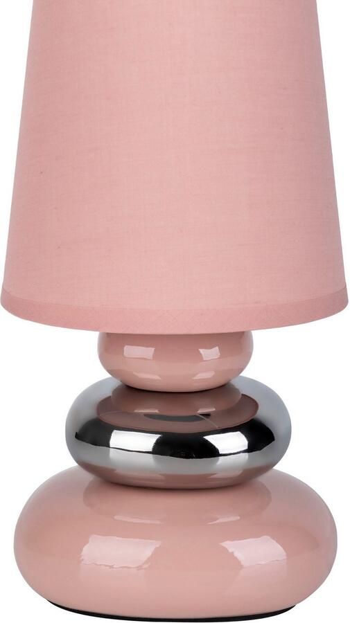 Näve Tafellamp Stoney met keramieken voet en textielen kap 1xe14 max.40 w (1 stuk) - Foto 3