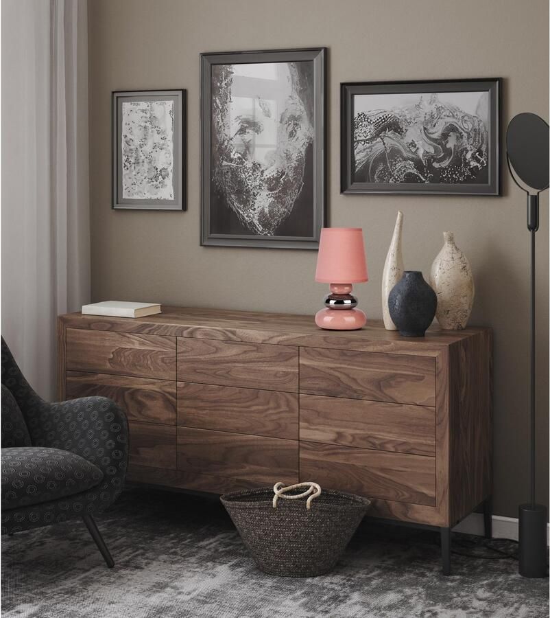 Näve Tafellamp Stoney met keramieken voet en textielen kap 1xe14 max.40 w (1 stuk) - Foto 2