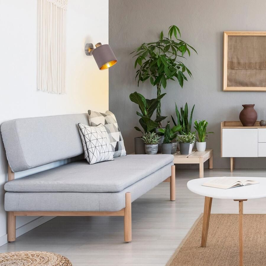 Näve Wandlamp Maron E14 max. 40W verwisselbare lichtbron materiaal: staal textiel (1 stuk)