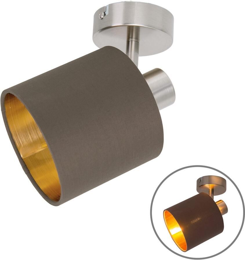 Näve Wandlamp Maron E14 max. 40W verwisselbare lichtbron materiaal: staal textiel (1 stuk) - Foto 2