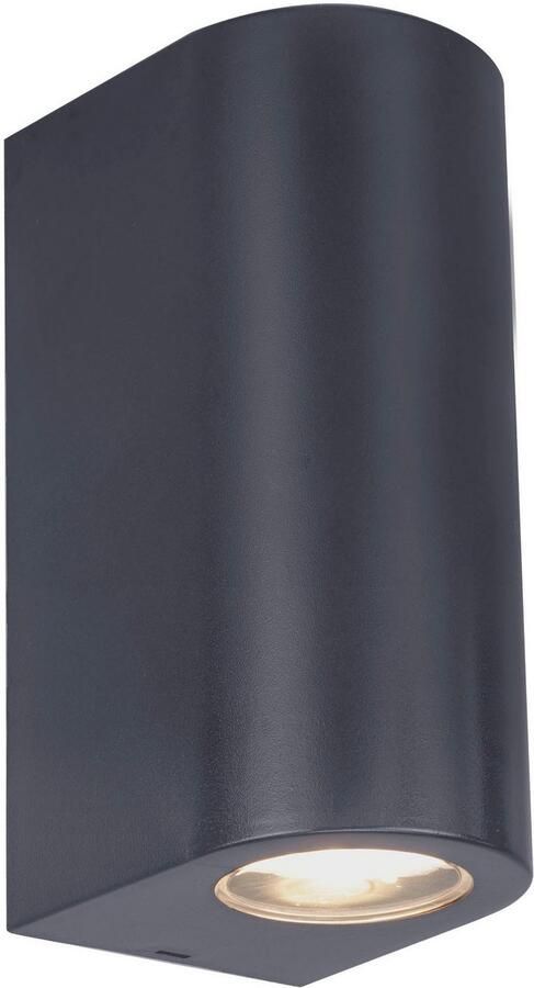 Näve Wandlamp voor buiten Alecto cilindrische vorm zwart 2 x gu10 excl. lichtbron h: 15 5 cm (1 stuk) - Foto 2