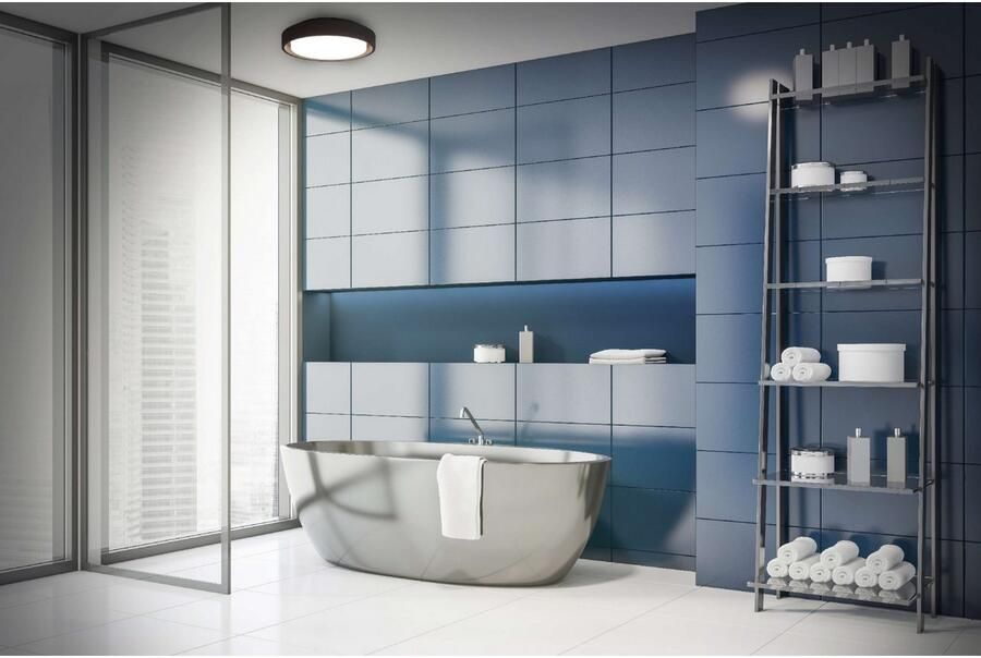 Näve Wandlamp voor buiten LED buitenwandlamp IP54 "Mio" d:27cm Stralingshoek: 110° geschikt voor wand- en plafondmontage (1 stuk) - Foto 5