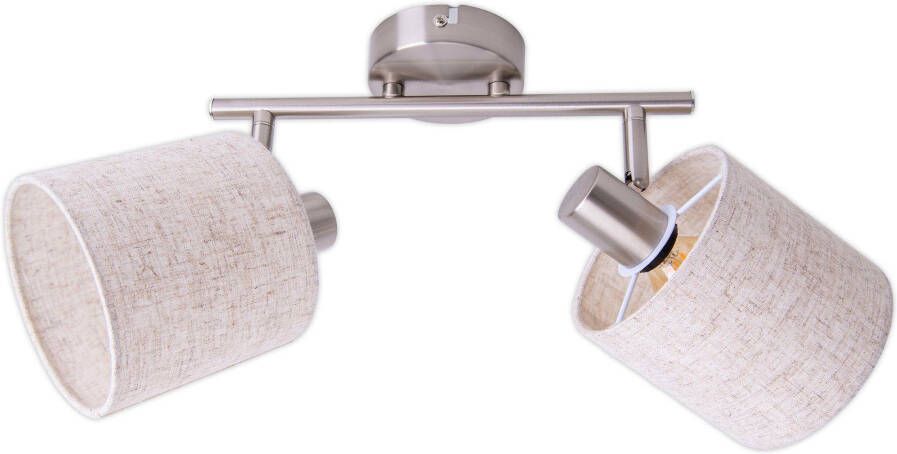 Näve Plafondlamp Maron 2-delige plafondlamp wandlamp spot 2xe14 max. 40w metaal textiel (1 stuk) - Foto 6