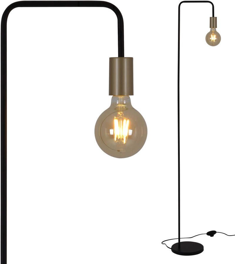 näve Staande lamp Modo E27 max. 40 W zwart goud voetschakelaar h: 150 cm b: 20 5 cm (1 stuk)