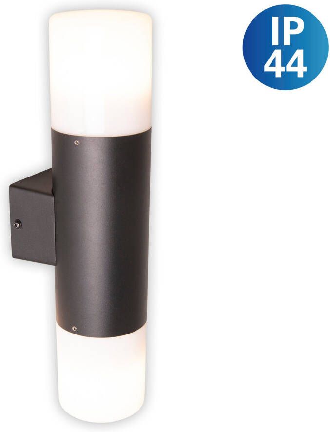 Näve Wandlamp voor buiten Torcia Aluminium zwart 2 x E27 excl. lampen IP44 (1 stuk) - Foto 4