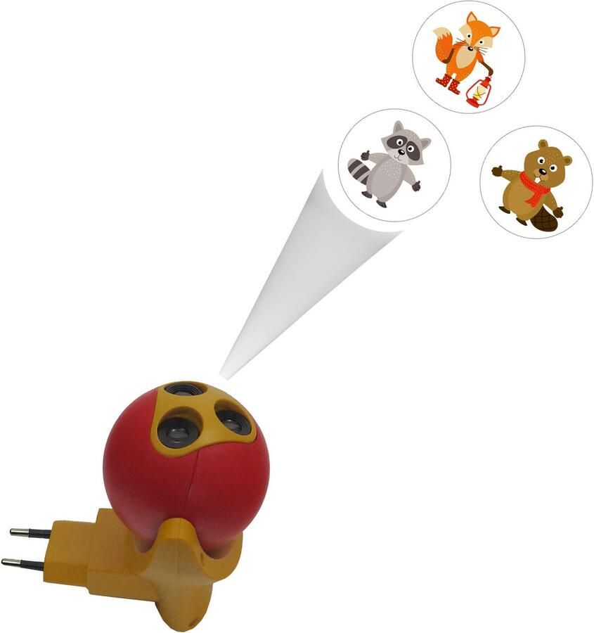 Niermann Lednachtlampje Bosdieren Set dieren in het bos 2 (1 x stekker-nachtlicht 1 x draagbare beamer) (1 stuk) - Foto 10