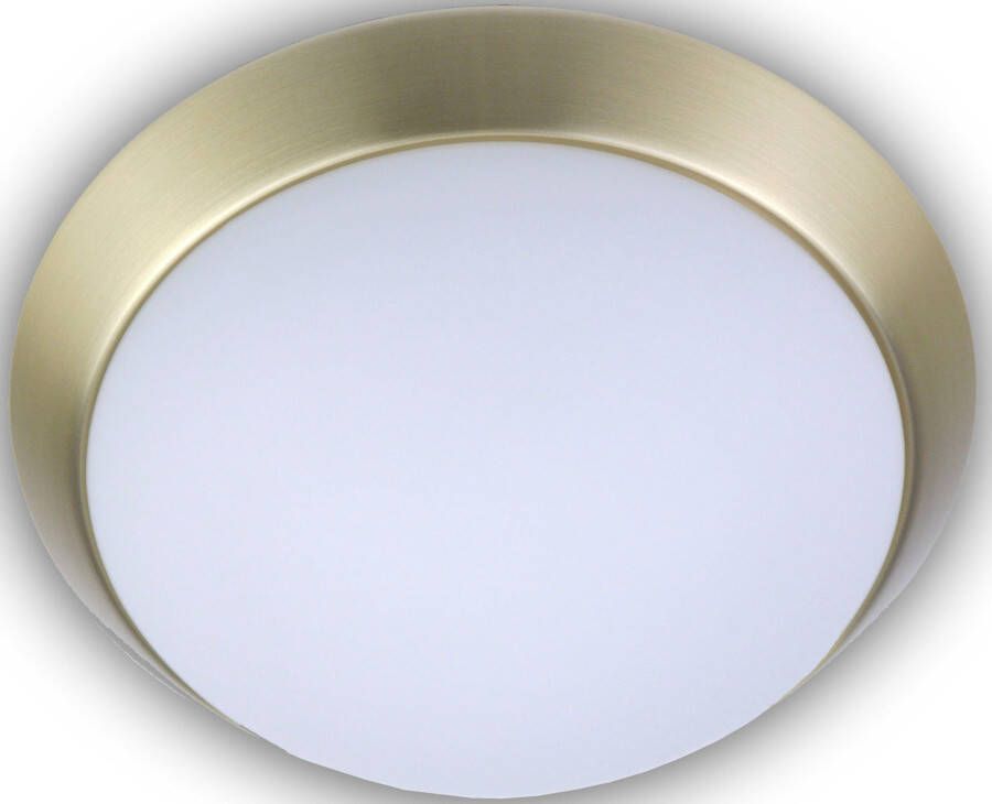 Niermann Plafondlamp Opal matt Dekorring Messing matt 30 cm LED (1 stuk) - Foto 3