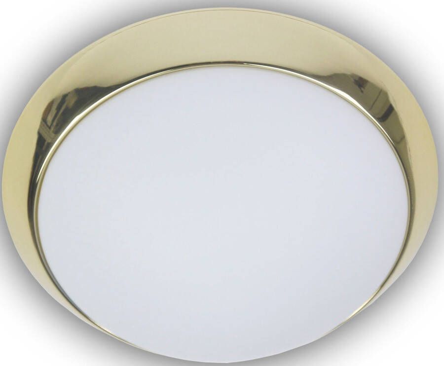 Niermann Plafondlamp Opal matt Dekorring Messing poliert 40 cm LED (1 stuk) - Foto 3