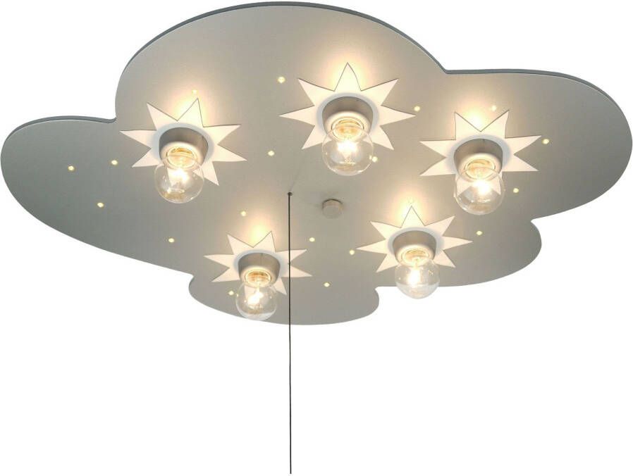 Niermann Plafondlamp Wolk titanium Plafondlamp wolk titanium met sterretjes (1 stuk) - Foto 3