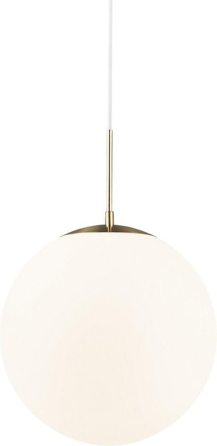 Nordlux Hanglamp Grant Hanglamp met de mond geblazen glas messing stijl - Foto 3