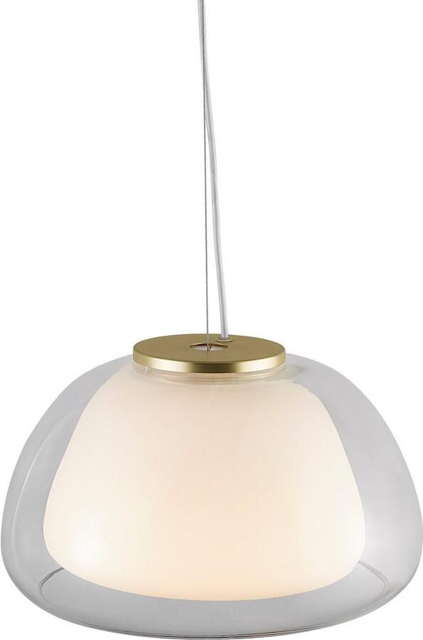 Nordlux Hanglamp JELLY Hanglamp messingapplicatie opaalglas met de mond geblazen in hoogte verstelbaar - Foto 3