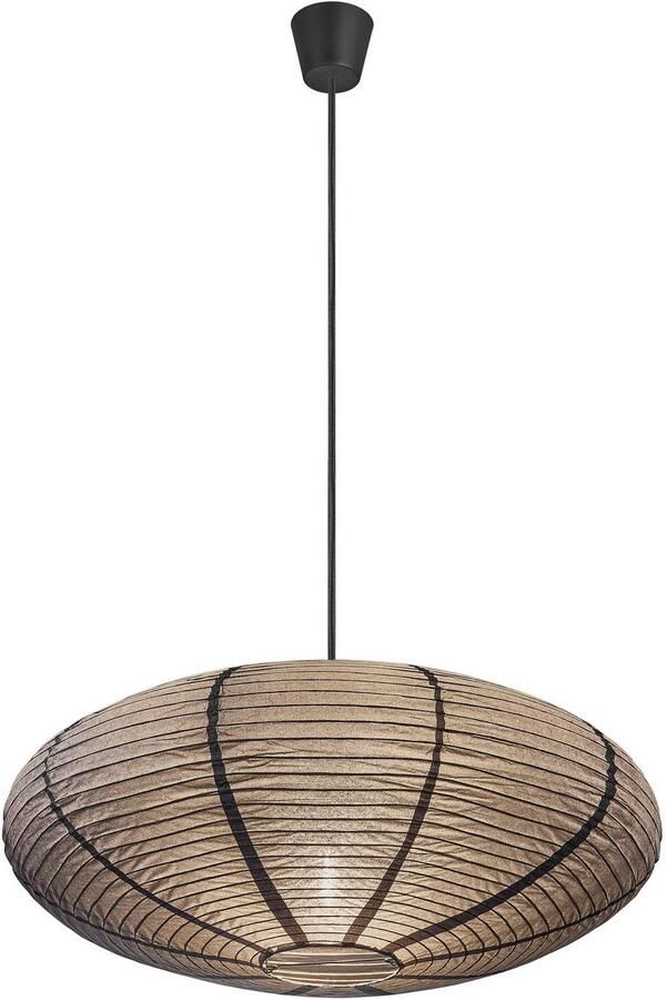 Nordlux Hanglamp Villo lampenkap zonder pendel fitting Natuurlijk materiaal retro-ontwerp biedt een zacht diffuus licht (1 stuk) - Foto 4