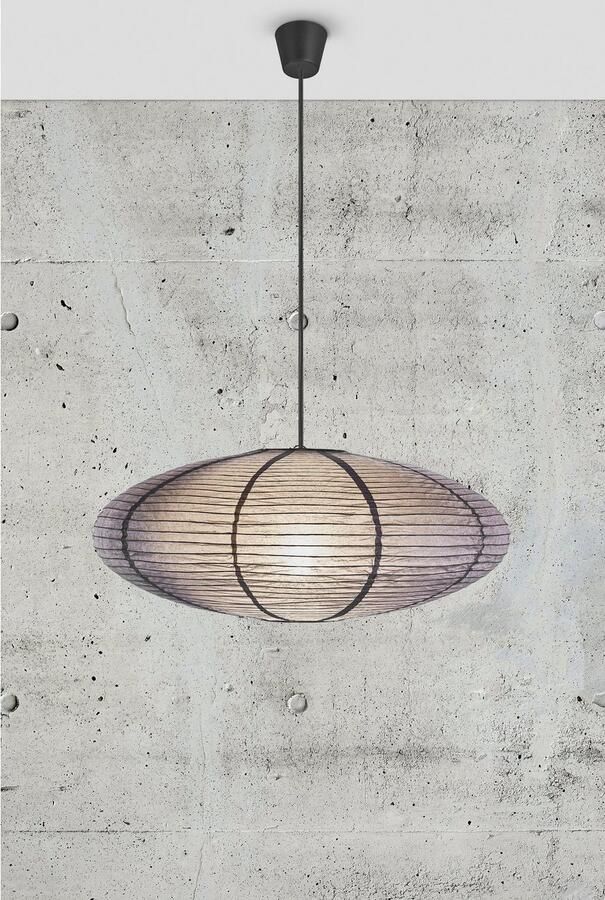 Nordlux Hanglamp Villo lampenkap zonder pendel fitting Natuurlijk materiaal retro-ontwerp biedt een zacht diffuus licht (1 stuk) - Foto 3