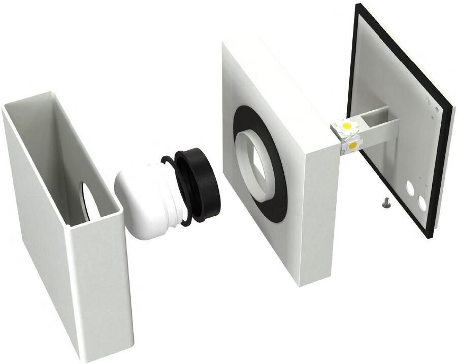 Nordlux Ledwandlamp voor buiten Turn Draaibaar magneetscherm incl. led module IP54 voor binnen aan de buitenkant en bad