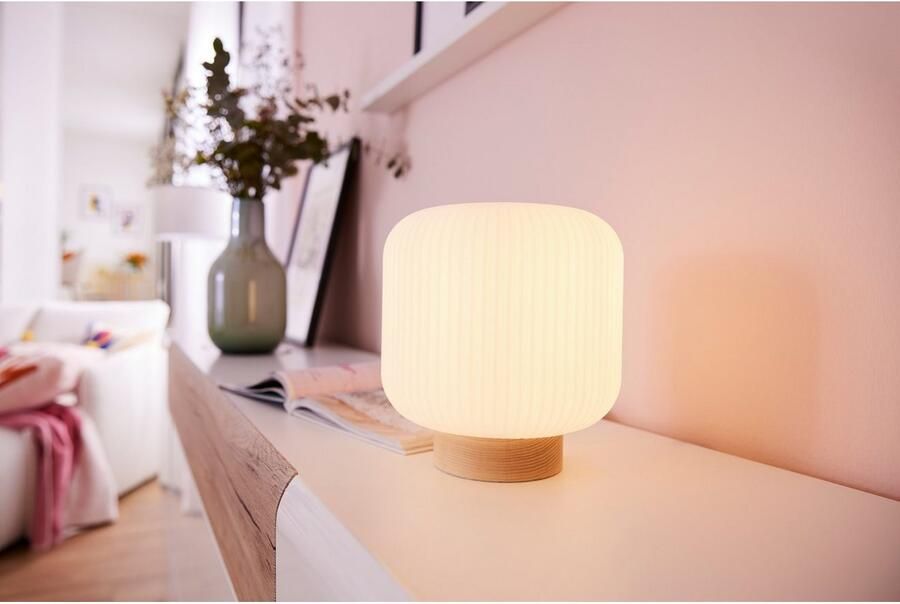 Nordlux Milford Tafellamp Hout E27 - Foto 2