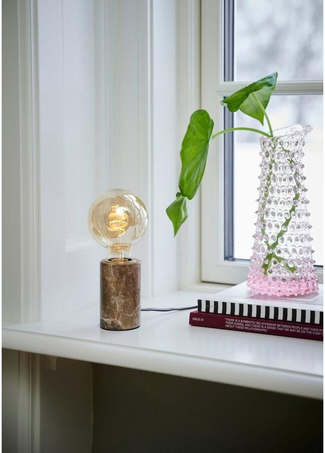 Nordlux Tafellamp Siv Marble Natuurlijke stijl unieke marmerstructuur voor E27 LED lichtbronnen (1 stuk) - Foto 2