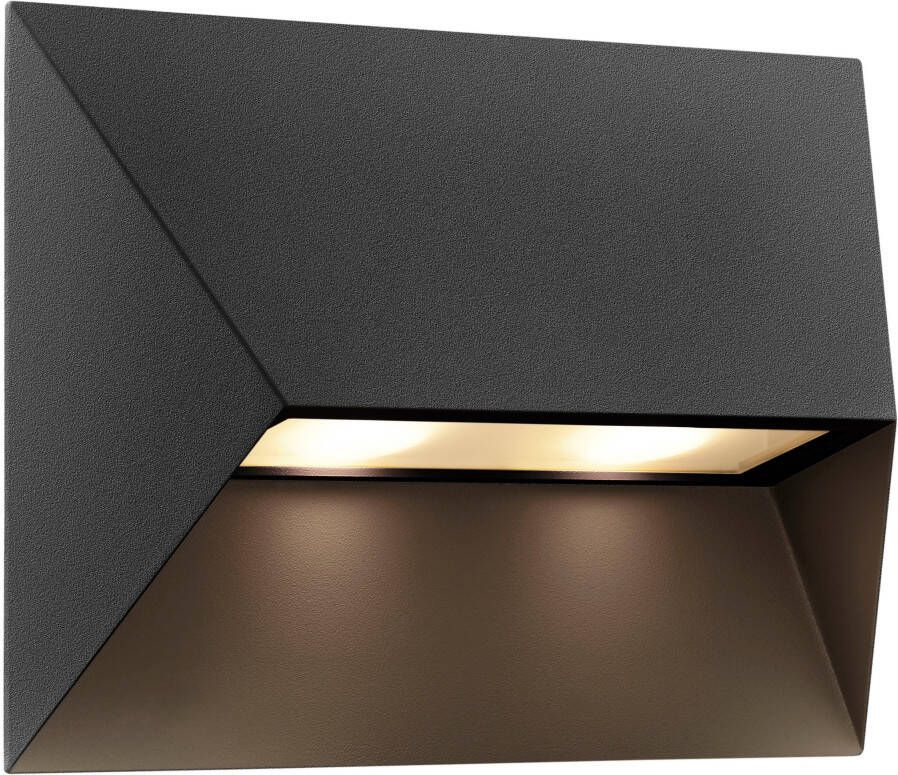 Nordlux Wandlamp voor buiten Pontio Architectonisch ontwerp verwisselbare gloeilamp stabiele metalen behuizing (1 stuk) - Foto 4