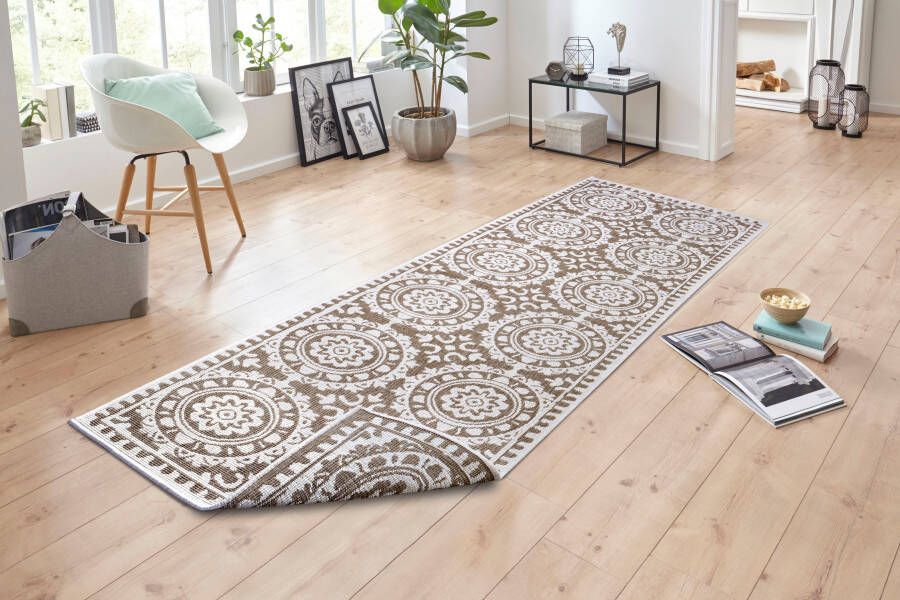 NORTHRUGS Loper Jardin Tweezijdig te gebruiken kleed in-& outdoor vintage balkon tuin woonkamer hal