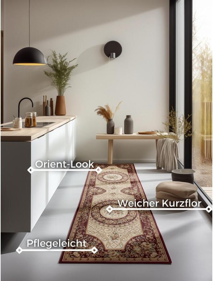 NORTHRUGS Vloerkleed Adraskan Orient look loper slijtvast onderhoudsvriendelijk robuust - Foto 6