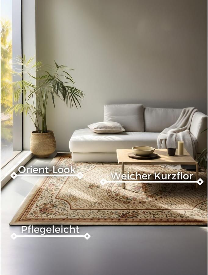 NORTHRUGS Vloerkleed Adraskan Orient look loper slijtvast onderhoudsvriendelijk robuust - Foto 6