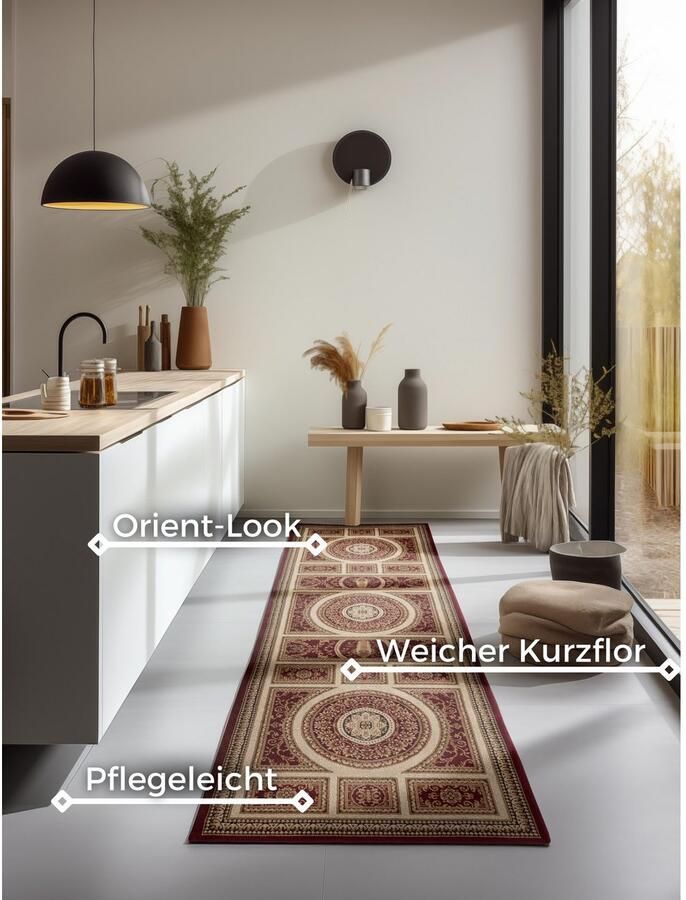 NORTHRUGS Vloerkleed Guzara Orient look loper slijtvast onderhoudsvriendelijk robuust - Foto 6