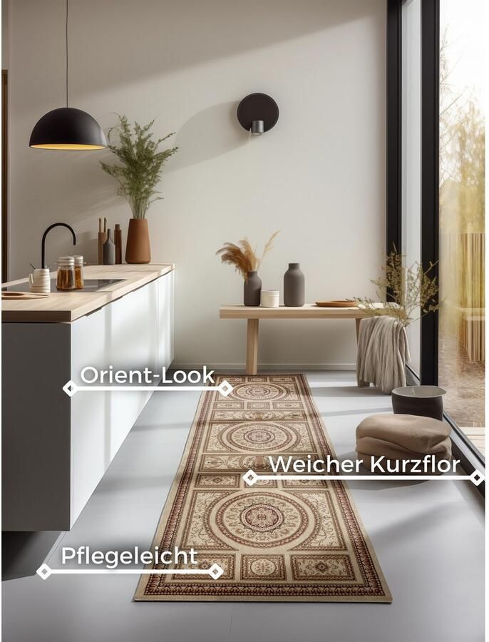 NORTHRUGS Vloerkleed Guzara Orient look loper slijtvast onderhoudsvriendelijk robuust - Foto 6