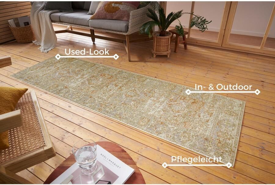 NORTHRUGS Vloerkleed Sues In-& outdoor loper weerbestendig balkon woonkamer oriënt - Foto 6