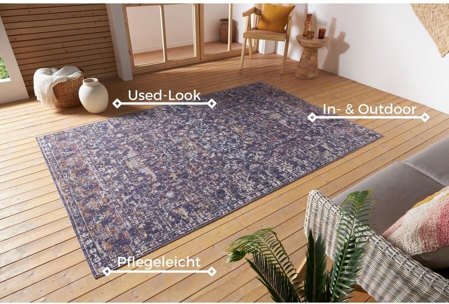 NORTHRUGS Vloerkleed Sues In-& outdoor loper weerbestendig balkon woonkamer oriënt - Foto 2