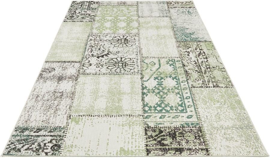 NORTHRUGS Vloerkleed Symi Binnen- en buitengebruik kortpolig loper vintage woonkamer buitenruimte - Foto 6