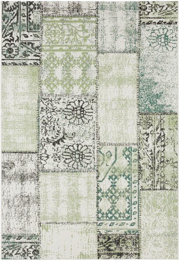 NORTHRUGS Vloerkleed Symi Binnen- en buitengebruik kortpolig loper vintage woonkamer buitenruimte - Foto 5