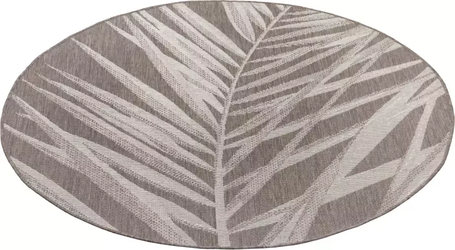 NORTHRUGS Vloerkleed Palm Platweefsel gebloemd design afgehecht robuust gemakkelijk in onderhoud