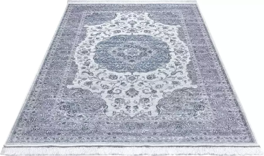 NOURISTAN Design-vloerkleed Tabriz Casim met franje zijde look oriënt design afgehecht robuust - Foto 2