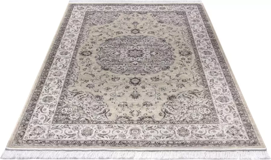 NOURISTAN Design-vloerkleed Tabriz Casim met franje zijde look oriënt design afgehecht robuust - Foto 2