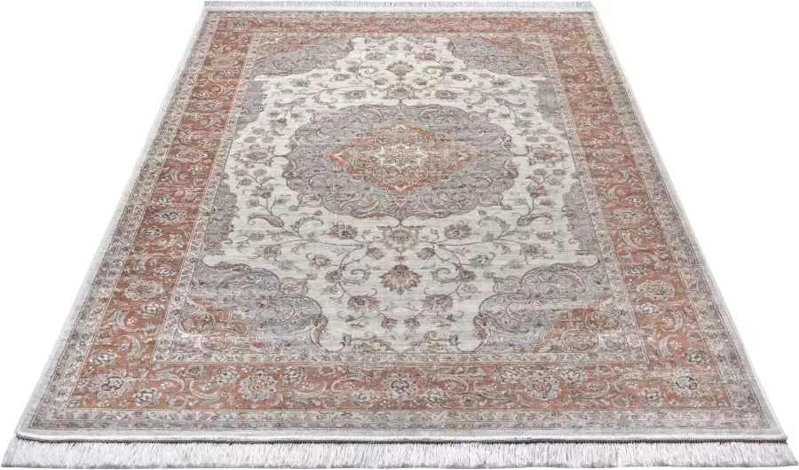 NOURISTAN Design-vloerkleed Tabriz Casim met franje zijde look oriënt design afgehecht robuust - Foto 2