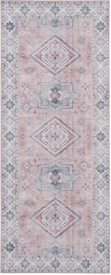 Nouristan Vintage vloerkleed Gratia oud roze 80x200 cm - Foto 2