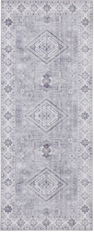 Nouristan Vintage vloerkleed Gratia grijs 80x200 cm - Foto 4