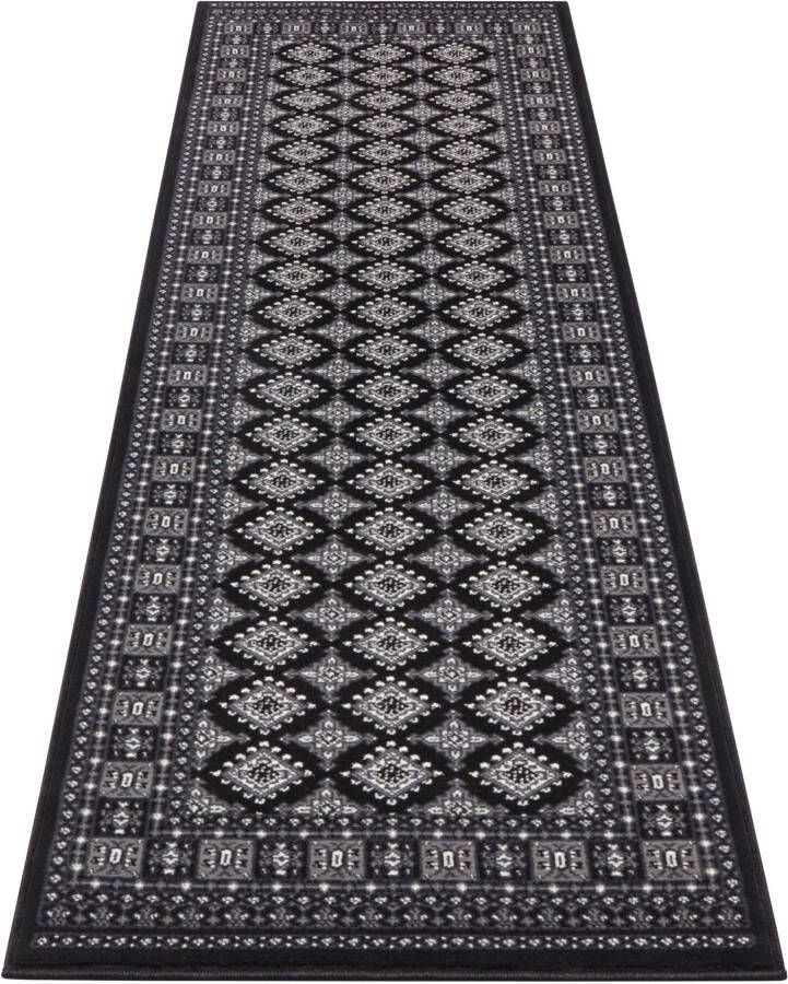 Nouristan Klassiek vloerkleed Sao Buchara zwart 80x250 cm