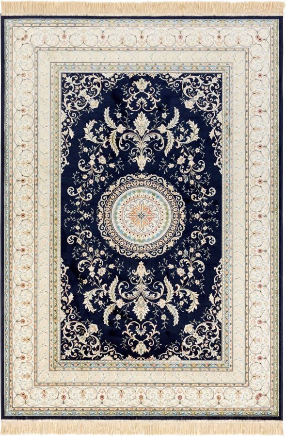 Nouristan Klassiek vloerkleed Antik Negar donkerblauw 135x195 cm