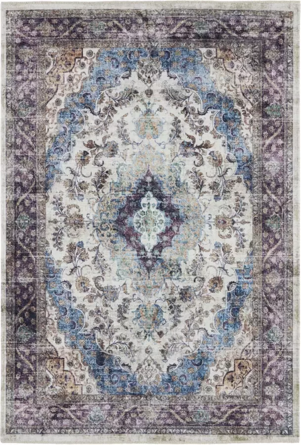 NOURISTAN Vloerkleed Keshan Sami Oriënt-look used-look woonkamer slaapkamer werkkamer robuust gemakkelijk in onderhoud afgehecht