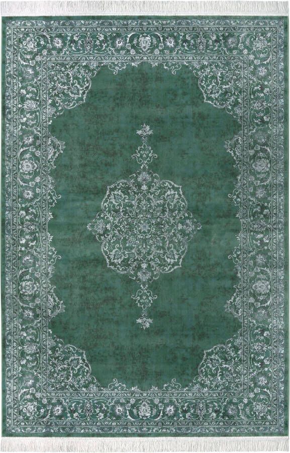 Nouristan Vintage vloerkleed velours Medaillon groen 135x195 cm - Foto 5